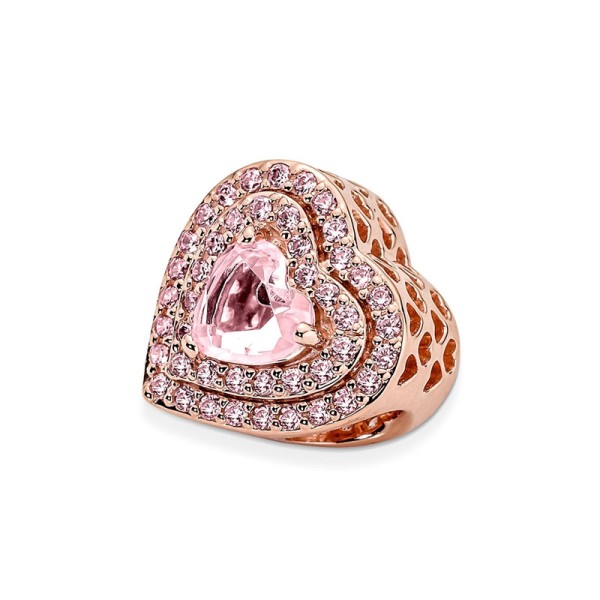 Pandora Γούρι με αστραφτερό επίπεδο καρδιάς 789218C01 Pandora Γούρι με αστραφτερό επίπεδο καρδιάς 789218C01