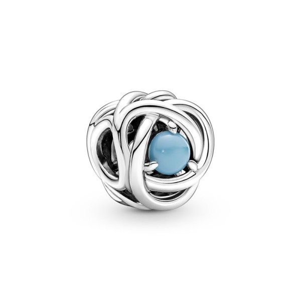 Pandora Τιρκουάζ Μπλε Γούρι κύκλου 790064C02 Pandora Τιρκουάζ Μπλε Γούρι κύκλου 790064C02