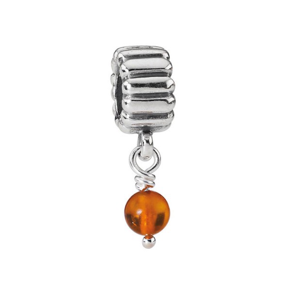 Pandora Γούρι με κρεμαστή πορτοκαλί π΄ετρα 790166R Pandora Γούρι με κρεμαστή πορτοκαλί π΄ετρα 790166R