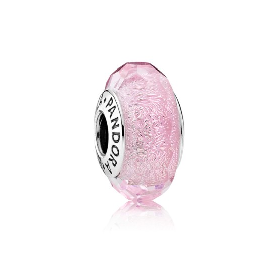 Pandora Γούρι με Γυαλί Murano Ροζ 791650