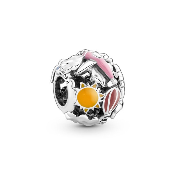 Pandora Σύμβολο ασ. 925 με πολύχρωμο σμάλτο, τριλογία, αερόστατο-αεροπλάνο-ουράνιο τόξο 791695C01