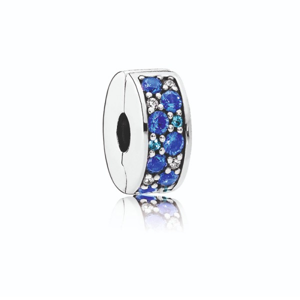 PANDORA Κλιπ ασήμι με μπλε ζιρκόν 791817NSBMX PANDORA Κλιπ ασήμι με μπλε ζιρκόν 791817NSBMX