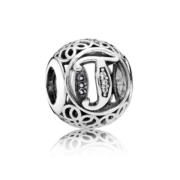 Pandora Γράμμα Τ Γούρι με καθαρή ζιρκονία 791864CZ Pandora Γράμμα Τ Γούρι με καθαρή ζιρκονία 791864CZ