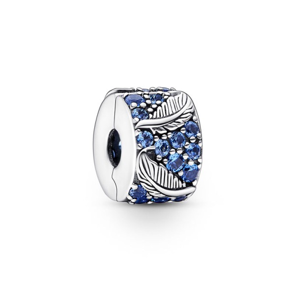 Pandora Κλιπ ασ. 925 με μπλε κρύσταλο, φτερό 792552C01 Pandora Κλιπ ασ. 925 με μπλε κρύσταλο, φτερό 792552C01