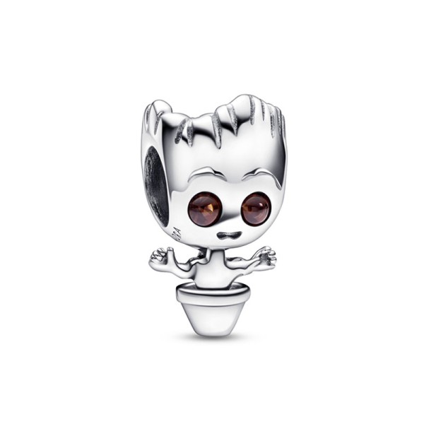 Pandora Σύμβολο ασ. 925 με καφέ κρύσταλλο, Marvel Baby Groot 792554C01 Pandora Σύμβολο ασ. 925 με καφέ κρύσταλλο, Marvel Baby Groot 792554C01