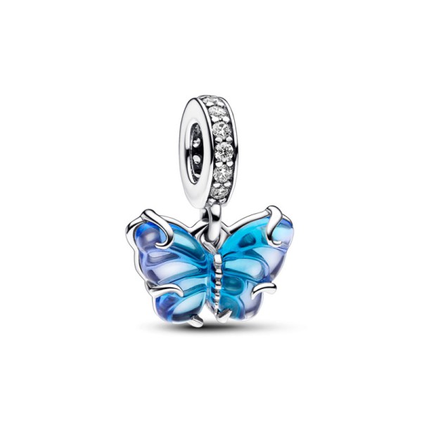 Pandora Μπλε πεταλούδα από γυαλί Murano Κρεμαστό 792698C01 Pandora Μπλε πεταλούδα από γυαλί Murano Κρεμαστό 792698C01