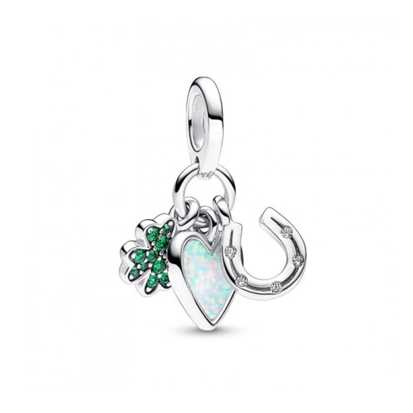 Pandora Τριφύλλι Καρδιά και Πέταλο Κρεμαστό 792755C01 Pandora Τριφύλλι Καρδιά και Πέταλο Κρεμαστό 792755C01