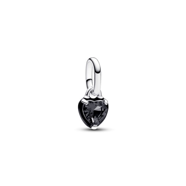 Pandora Μίνι σύμβολο σε σχήμα μαύρης καρδιάς 793042C01 Pandora Μίνι σύμβολο σε σχήμα μαύρης καρδιάς 793042C01