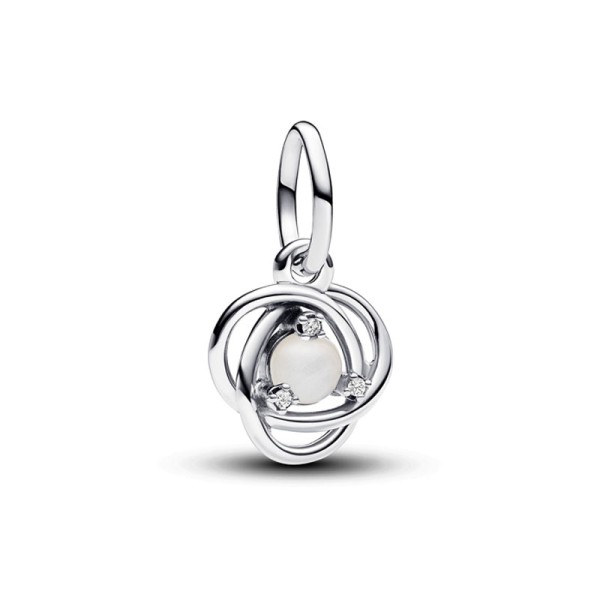 Pandora Γούρι Κρεμαστό με Λευκή Πέτρα 793125C06 Pandora Γούρι Κρεμαστό με Λευκή Πέτρα 793125C06