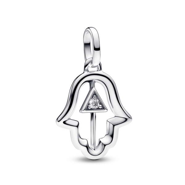 Pandora Μενταγιόν ασ. 925 με κυβ. ζιρκόνια, χέρι Hamsa 793411C01 Pandora Μενταγιόν ασ. 925 με κυβ. ζιρκόνια, χέρι Hamsa 793411C01