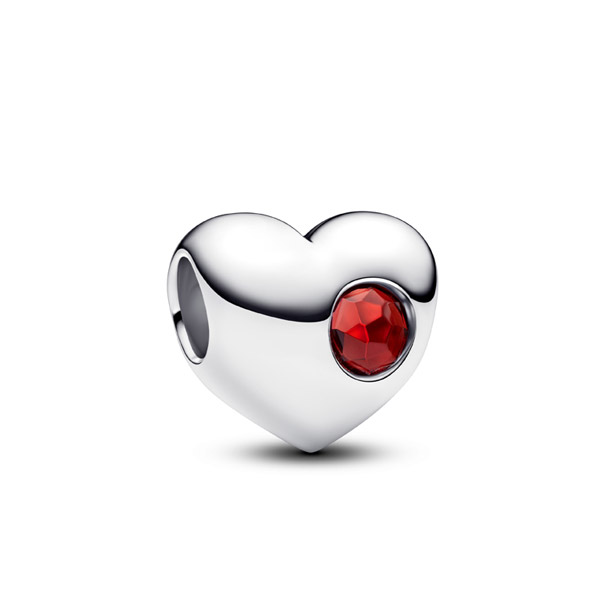 Pandora Σύμβολο Καρδιά Ασημί με Κόκκινη Πέτρα 794161C01 Pandora Σύμβολο Καρδιά Ασημί με Κόκκινη Πέτρα 794161C01