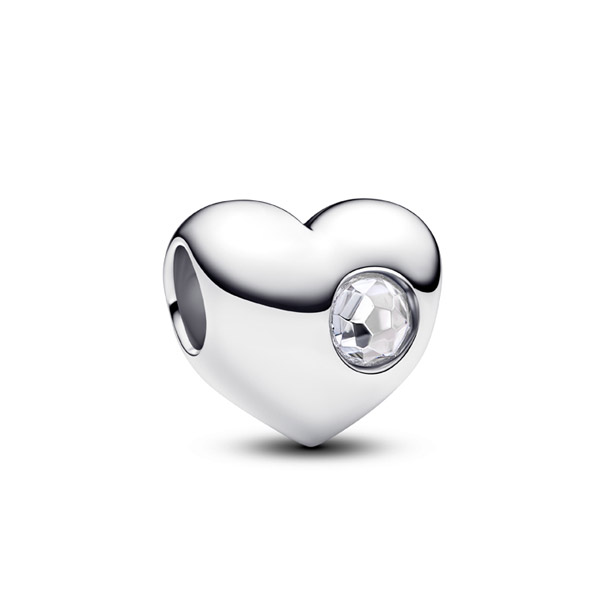 Pandora Σύμβολο Καρδιά Ασημί με Λευκή Πέτρα 794161C04 Pandora Σύμβολο Καρδιά Ασημί με Λευκή Πέτρα 794161C04