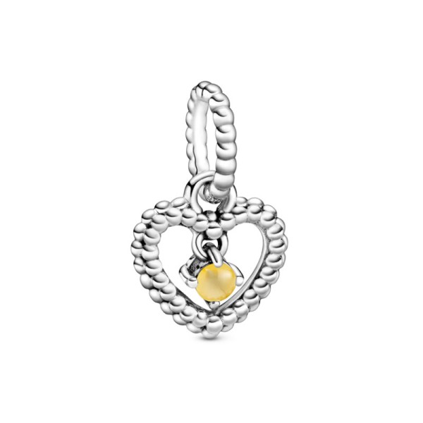Pandora Κρεμαστό με καρδιά και μελί χάντρα 798854C11 Pandora Κρεμαστό με καρδιά και μελί χάντρα 798854C11