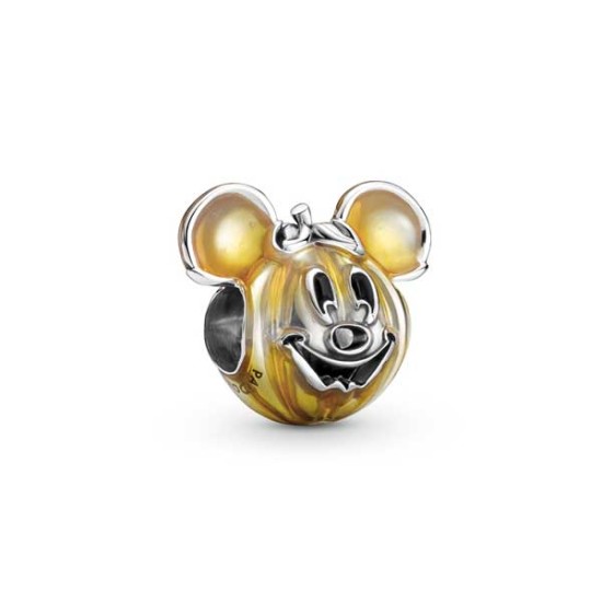 Pandora Disney Σύμβολο Κολοκύθα με τον Μίκυ σε ασ. 925 με σμάλτο 799599C01