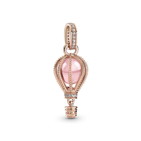 Pandora Κρεμαστό Ροζέ αερόστατο με κρύσταλλα, 789434C01 Pandora Κρεμαστό Ροζέ αερόστατο με κρύσταλλα, 789434C01