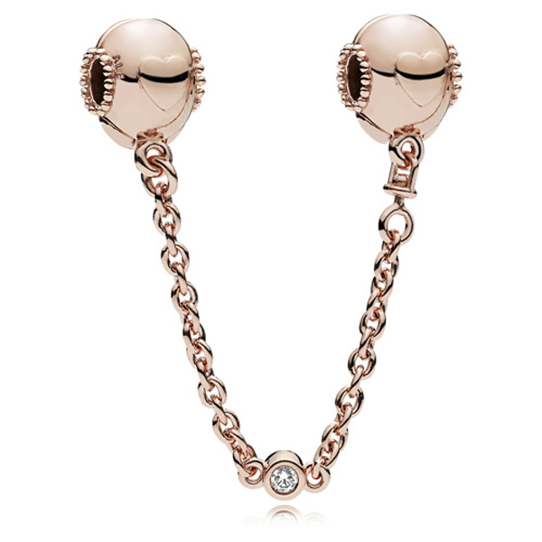 Pandora Κλιπ Ροζέ με Αλυσίδα 787636CZ Pandora Κλιπ Ροζέ με Αλυσίδα 787636CZ