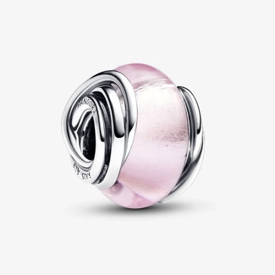 Pandora Σύμβολο με ροζ γυαλί Murano 793241C00