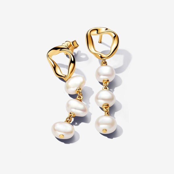 Pandora Σκουλαρίκια 14Κ & μαργαριτάρια 263263C01 Pandora Σκουλαρίκια 14Κ & μαργαριτάρια 263263C01