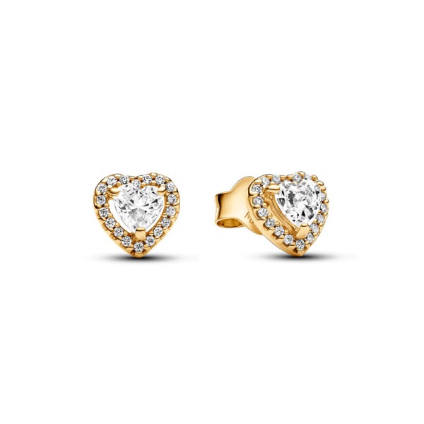 Pandora Χρυσά Καρφωτά Σκουλαρίκια 14Κ με καρδιά 268427C01 Pandora Χρυσά Καρφωτά Σκουλαρίκια 14Κ με καρδιά 268427C01