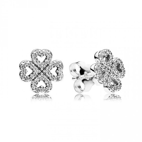 Pandora Ασημένια Σκουλαρίκια Τριφύλλι 290626CZ Pandora Ασημένια Σκουλαρίκια Τριφύλλι 290626CZ