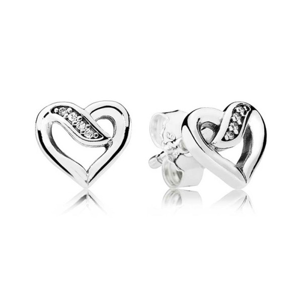 Pandora Σκουλαρίκια Κορδέλες Αγάπης Stud 290736CZ Pandora Σκουλαρίκια Κορδέλες Αγάπης Stud 290736CZ