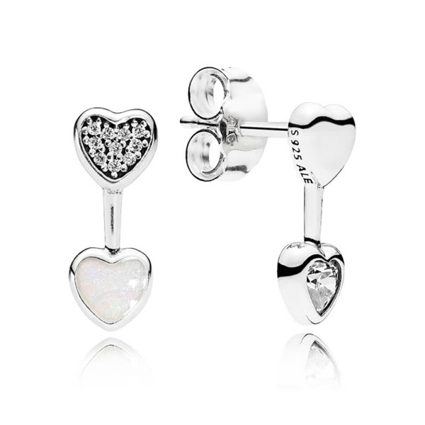 Pandora Καρδιές Καρφωτά σκουλαρίκια 290750CZ Pandora Καρδιές Καρφωτά σκουλαρίκια 290750CZ