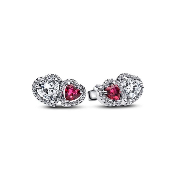 Pandora Σκουλαρίκια με αστραφτερές καρδιές 293633C01 Pandora Σκουλαρίκια με αστραφτερές καρδιές 293633C01