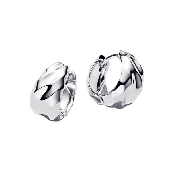 Pandora Σκουλαρίκια κρίκοι με κυματιστό σχήμα 293874C00 Pandora Σκουλαρίκια κρίκοι με κυματιστό σχήμα 293874C00