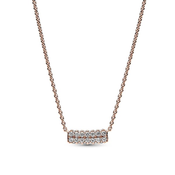 Pandora Κολιέ με Αστραφτερή Μπάρα 382621C01 Pandora Κολιέ με Αστραφτερή Μπάρα 382621C01