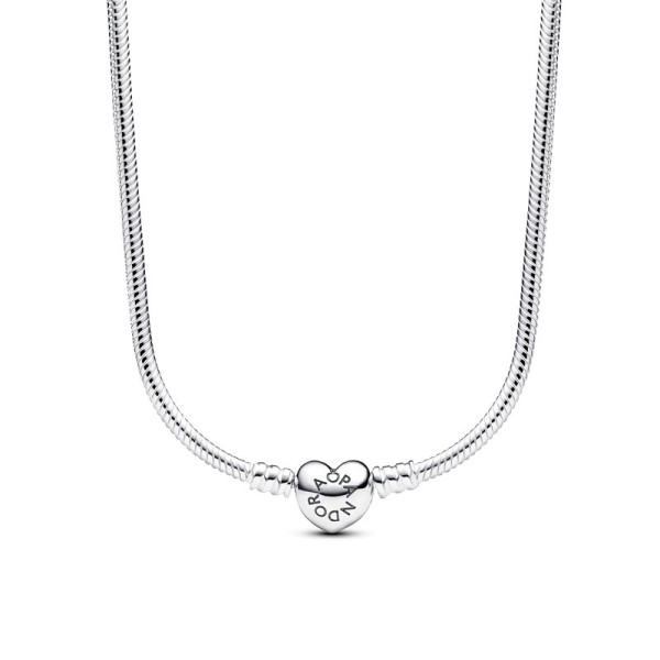 Pandora Κολιέ Αλυσίδα Κούμπωμα καρδιάς 393091C00 Pandora Κολιέ Αλυσίδα Κούμπωμα καρδιάς 393091C00