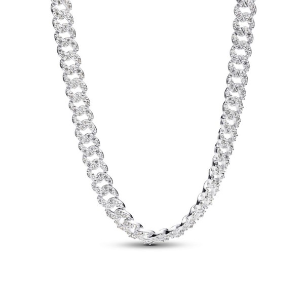 Pandora Κουβανέζικη αλυσίδα λαιμού με πέτρες pavé 393161C01 Pandora Κουβανέζικη αλυσίδα λαιμού με πέτρες pavé 393161C01