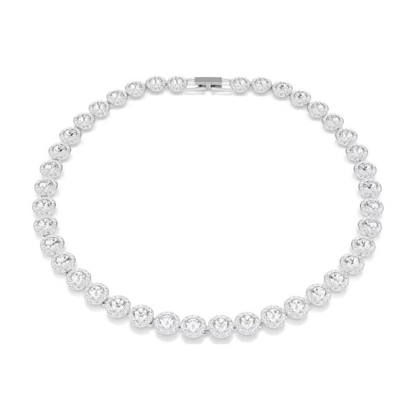 Swarovski Κολιέ Tennis Una Angelic Στρογγυλή κοπή, Λευκό, Επιμετάλλωση ροδίου 5727095 Swarovski Κολιέ Tennis Una Angelic Στρογγυλή κοπή, Λευκό, Επιμετάλλωση ροδίου 5727095