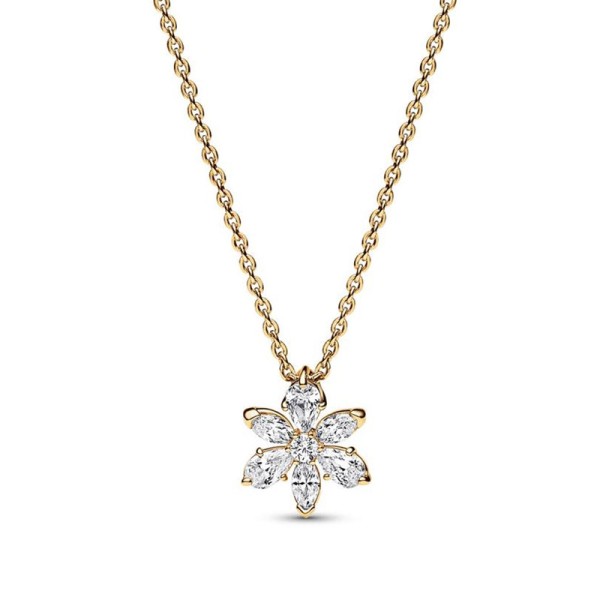 Pandora Κολιέ Αστραφτερό Ασημένιο με Ζιργκόν 362387C01 Pandora Κολιέ Αστραφτερό Ασημένιο με Ζιργκόν 362387C01