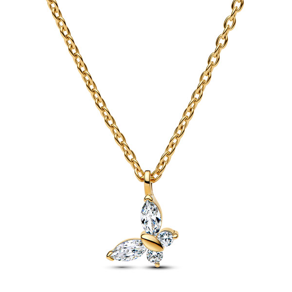 Pandora Κρεμαστό κολιέ με επιχρυσωμένο χρυσό και σχέδιο Ψίθυρος της Πεταλούδας 364267C01