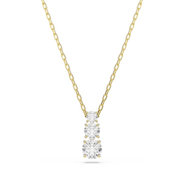 Swarovski Μενταγιόν Stilla Attract Στρογγυλή κοπή, Λευκό, Επιμετάλλωση σε χρυσαφί τόνο 5723298 Swarovski Μενταγιόν Stilla Attract Στρογγυλή κοπή, Λευκό, Επιμετάλλωση σε χρυσαφί τόνο 5723298