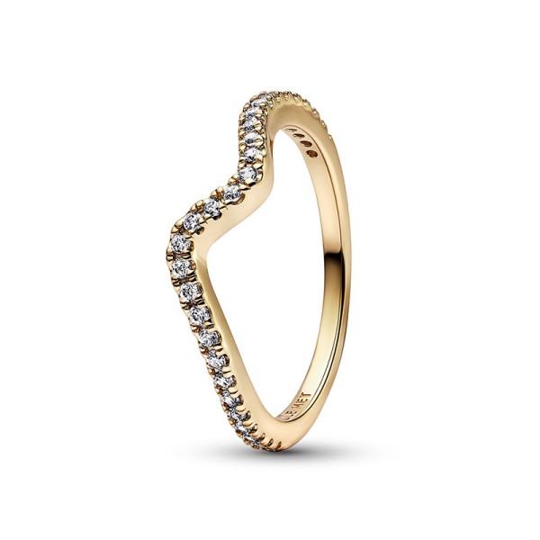 Pandora Δαχτυλίδι Αστραφτερό Κυματιστό 162539C01 Pandora Δαχτυλίδι Αστραφτερό Κυματιστό 162539C01