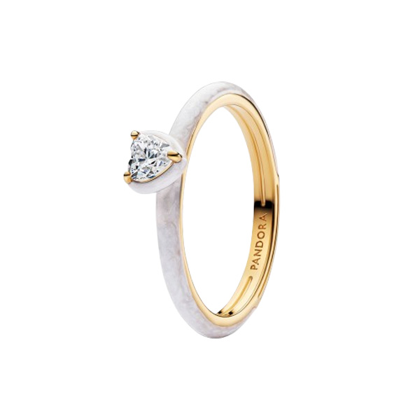 Pandora Δαχτυλίδι με καρδιά 14k χρυσό και λευκό 163088C01 Pandora Δαχτυλίδι με καρδιά 14k χρυσό και λευκό 163088C01