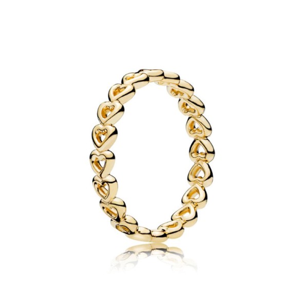 Pandora Δαχτυλίδι Χρυσό με καρδιές 167105 Pandora Δαχτυλίδι Χρυσό με καρδιές 167105