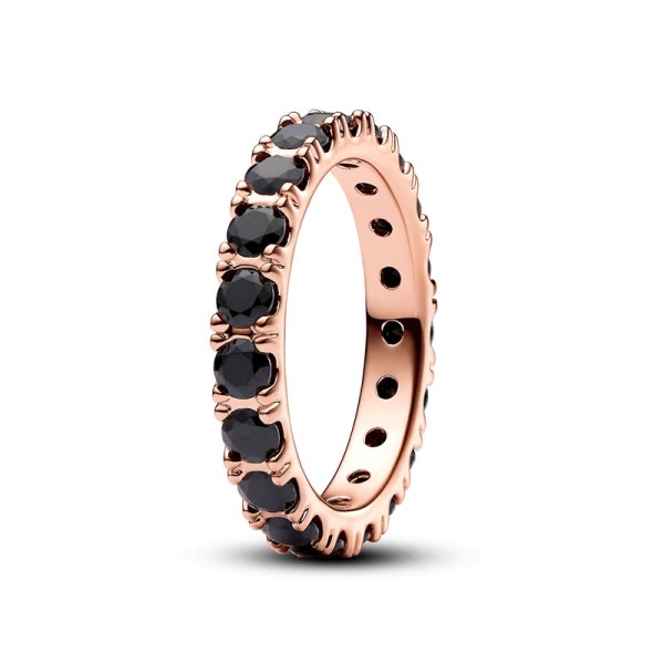 Pandora Μαύρο αστραφτερό Δαχτυλίδι 180050C02 Pandora Μαύρο αστραφτερό Δαχτυλίδι 180050C02