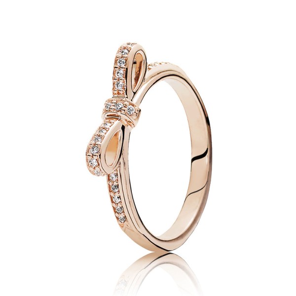 Pandora Αφρώδης φιόγκος τριαντάφυλλου Δαχτυλίδι 180906CZ Pandora Αφρώδης φιόγκος τριαντάφυλλου Δαχτυλίδι 180906CZ