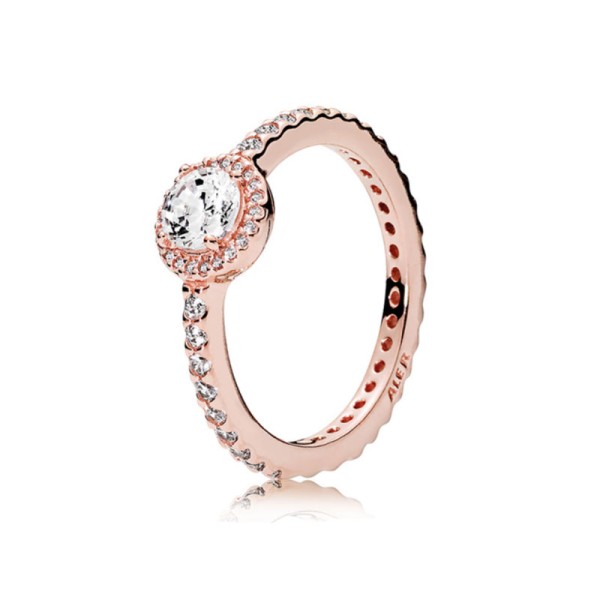 Pandora Ροζέ Δαχτυλίδι με κρύσταλλο 180946CZ Pandora Ροζέ Δαχτυλίδι με κρύσταλλο 180946CZ