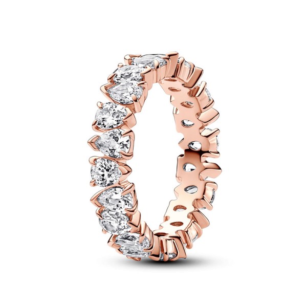 Pandora Δαχτυλίδι με ροζ δαχτυλίδι 14 καρατίων 183021C01 Pandora Δαχτυλίδι με ροζ δαχτυλίδι 14 καρατίων 183021C01