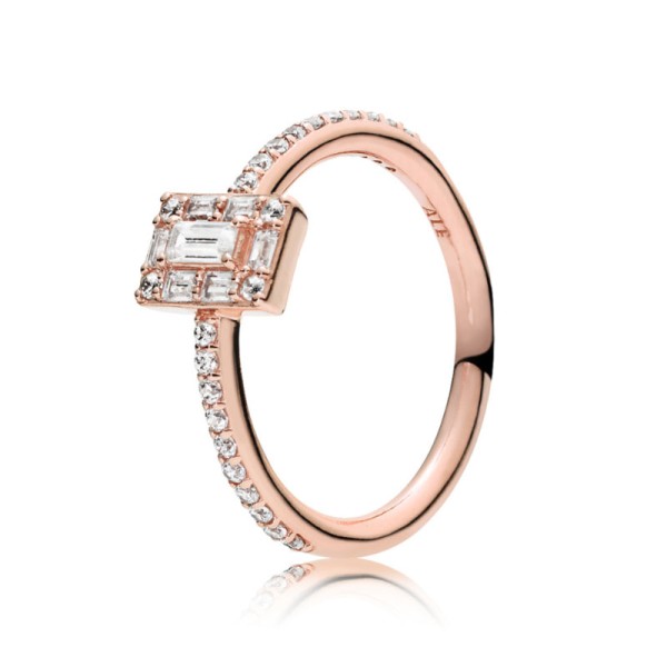 Pandora Ροζέ Δαχτυλίδι 14Κ με κρύσταλλο 187541CZ Pandora Ροζέ Δαχτυλίδι 14Κ με κρύσταλλο 187541CZ