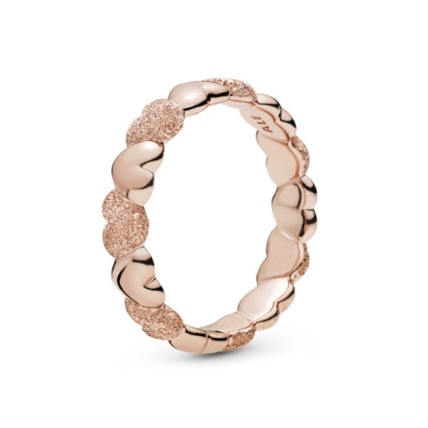 Pandora Δαχτυλίδι με Καρδιές ροζ ματ Brilliance 187950 Pandora Δαχτυλίδι με Καρδιές ροζ ματ Brilliance 187950