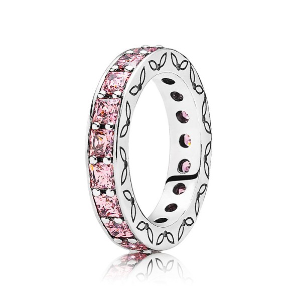 Pandora Δαχτυλίδι ασ. 925 με ροζ κυβική ζιρκόνια 190894PCZ Pandora Δαχτυλίδι ασ. 925 με ροζ κυβική ζιρκόνια 190894PCZ