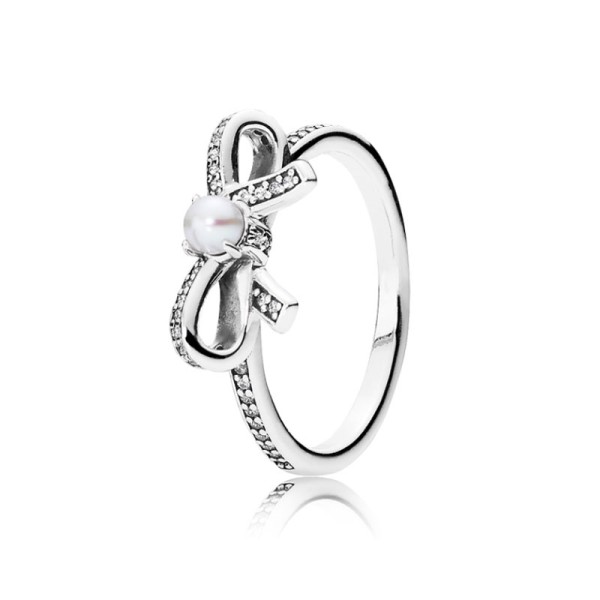 Pandora Λεπτό Δαχτυλίδι με μαργαριτάρι 190971P Pandora Λεπτό Δαχτυλίδι με μαργαριτάρι 190971P