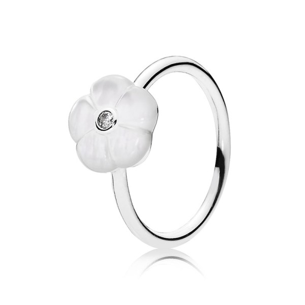 Pandora Δαχτυλίδι ασ.925 με mother of pearl και κυβ. ζιρκόνια, λουλούδια 190999MOP Pandora Δαχτυλίδι ασ.925 με mother of pearl και κυβ. ζιρκόνια, λουλούδια 190999MOP