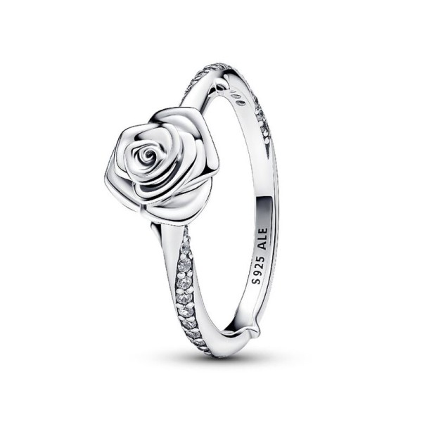 Pandora Ασημένιο Δαχτυλίδι με τριαντάφυλλο 193215C01 Pandora Ασημένιο Δαχτυλίδι με τριαντάφυλλο 193215C01