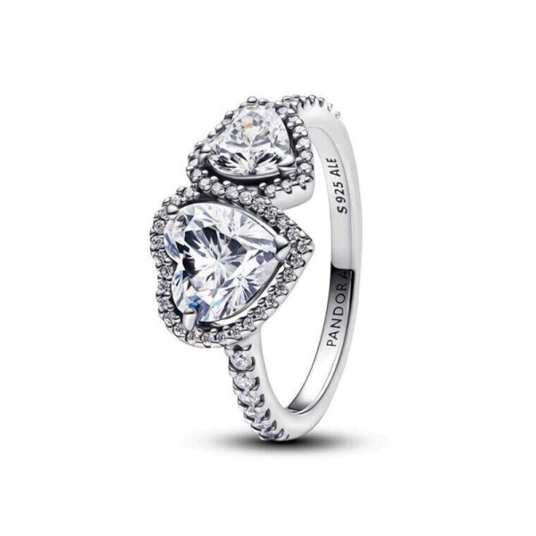 Pandora Δαχτυλίδι με Αστραφτερές Καρδιές 193659c01 Pandora Δαχτυλίδι με Αστραφτερές Καρδιές 193659c01