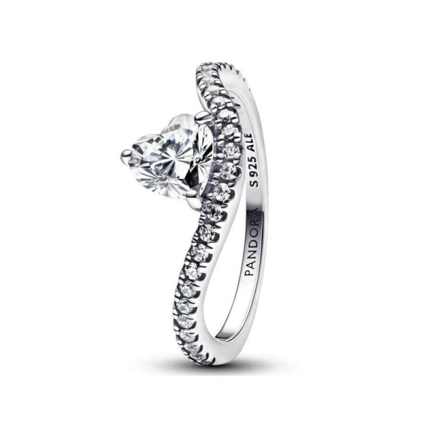 Pandora Κυματιστό Δαχτυλίδι με πέτρα 193661c01 Pandora Κυματιστό Δαχτυλίδι με πέτρα 193661c01
